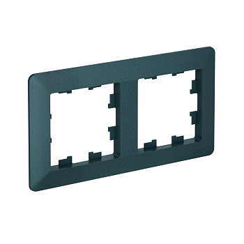 Рамка двойная AtlasDesign AIR SE ИЗУМРУД/дымчатая черная в Уссурийске