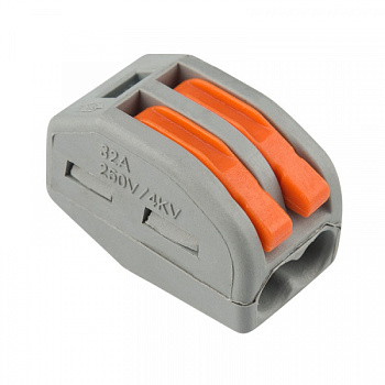 Универсальная клемма 2-проводная, серая (0,08-2,5/4 мм²) (50 шт./уп.) REXANT в Уссурийске