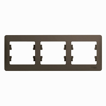 Рамка тройная Glossa SE шоколад в Уссурийске