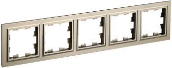 Рамка пятиместная BRITE IEK шампань в Уссурийске
