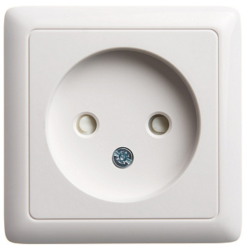 Розетка одинарная ХИТ SE со шторками накладная белая в Уссурийске