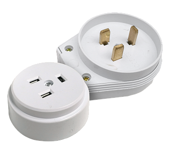 Разъем печной РШ/ВШ 32А 250В пластиковый накладной белый 9123 IN HOME в Уссурийске