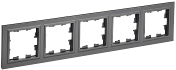 Рамка пятиместная BRITE IEK графит в Уссурийске