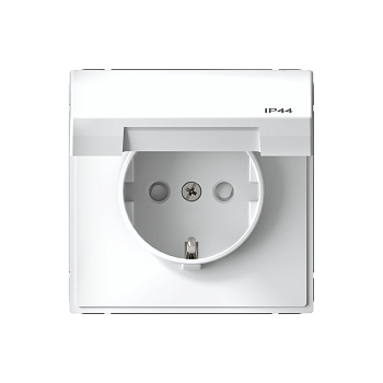 ARTGALLERY РОЗЕТКА с заземл. со шт. с крышк, 16А, IP44, механизм, БЕЛЫЙ в Уссурийске