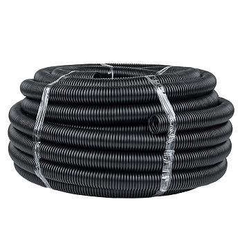 Труба гофрированная ПНД 40 Plast с зондом черная (25м) EKF PROxima в Уссурийске