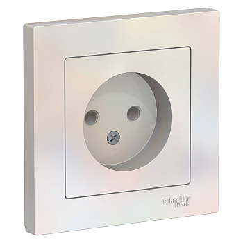 Розетка одинарная AtlasDesign SE жемчуг в сборе в Уссурийске