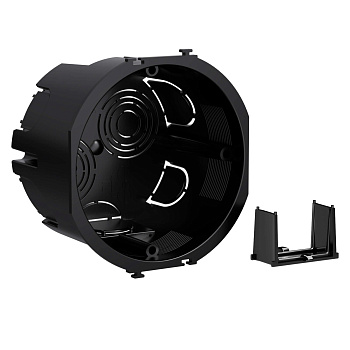 Подрозеточная коробка для сплошных стен, черная, под 2 мод. DKC в Уссурийске