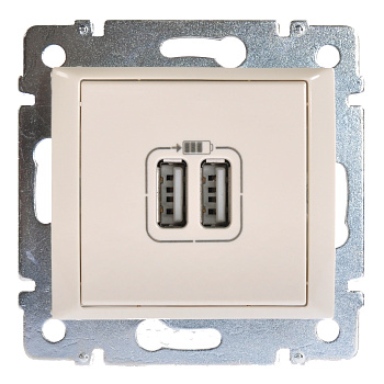 Розетка двойная USB VALENA Legrand крем в Уссурийске
