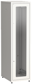 ITK Шкаф сетевой LINEA E 42U 600х600мм двери 2шт стеклянная передняя дверь задняя металлическая серый в Уссурийске