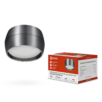 Светильник потолочный НПБ DECO-GX53-RS-CH под лампу GX53 90х51мм хром IN HOME в Уссурийске