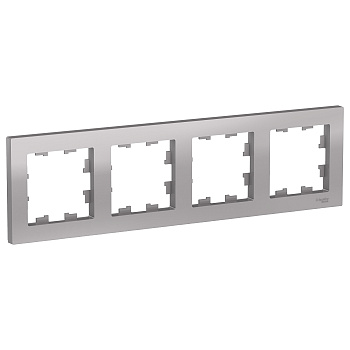 Рамка четырехместная AtlasDesign SE алюминий в Уссурийске