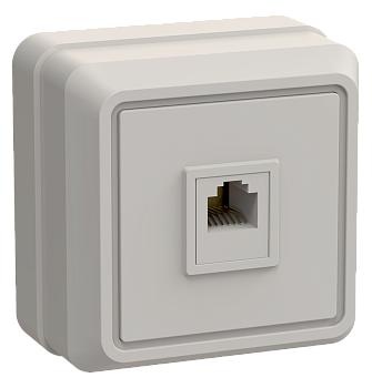 РТ20-ОКм Розетка 1местная ТЛФ ОКТАВА (кремовый) IEK в Уссурийске