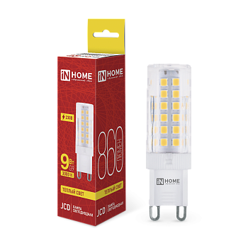 Лампа светодиодная LED-JCD 9Вт 230В G9 3000К 860Лм IN HOME в Уссурийске
