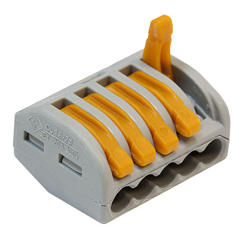 Зажим WAGO клеммный серый 222-415 5x2,5 в Уссурийске