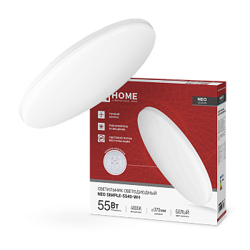 Светильник светодиодный NEO SIMPLE-5540-WH 55Вт 230В 4000K 4400Лм 375x59мм белый IN HOME в Уссурийске