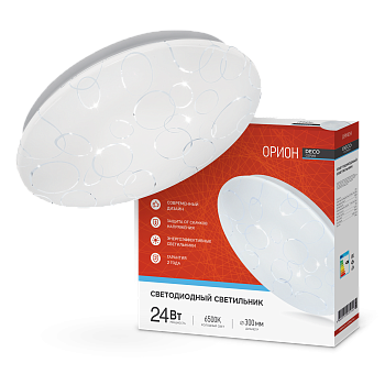 Светильник светодиодный серии DECO ОРИОН 24Вт 230В 6500К 2160Лм 330х55мм IN HOME в Уссурийске