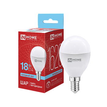 Лампа светодиодная LED-ШАР-VC 18Вт 230В E14 6500K 1620Лм IN HOME в Уссурийске