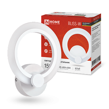 Светильник светодиодный ELEGANT BLISS-W 15Вт 230В 3000-6500K 1200Лм STEP COLOR белый IN HOME в Уссурийске