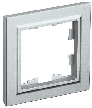 Рамка одинарная BRITE IEK алюминий в Уссурийске