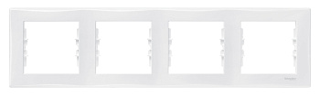 Рамка четырехместная SEDNA Schneider Electric белая в Уссурийске