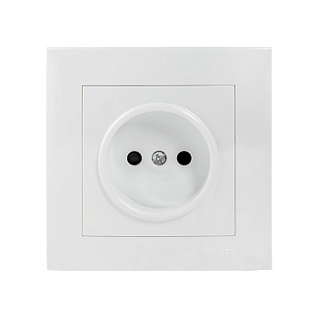 Розетка одинарная со шторками Валенсия EKF белая в Уссурийске