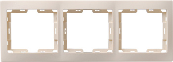 РВ-3-ККм Рамка 3местная вертикальная КВАРТА (кремовый) IEK в Уссурийске