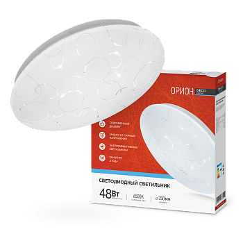 Светильник светодиодный серии DECO ОРИОН 48Вт 230В 6500К 4320Лм 380х55мм IN HOME в Уссурийске