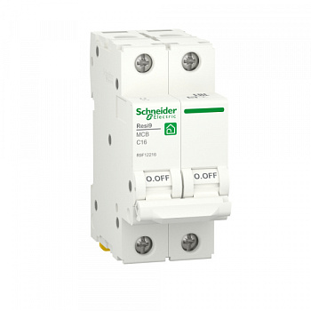Автоматический выключатель Resi9 2Р 16А 6,0кА характеристика C Schneider Electric в Уссурийске