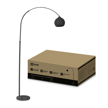 Светильник напольный под лампу ТНО 05-Е27Ч 230В черный плафон, черный корпус IN HOME в Уссурийске