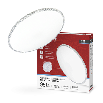 Светильник светодиодный NEO MYSTERY-9565-WH 95Вт 230В 6500K 7600Лм 460x67мм белый IN HOME в Уссурийске