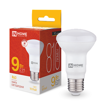 Лампа светодиодная LED-R63-VC 9Вт 230В Е27 3000К 810Лм IN HOME в Уссурийске