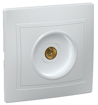 Розетка телевизионная КВАРТА IEK белая в Уссурийске