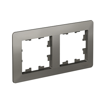 Рамка двойная AtlasDesign AIR SE СТАЛЬ/дымчатая черная в Уссурийске