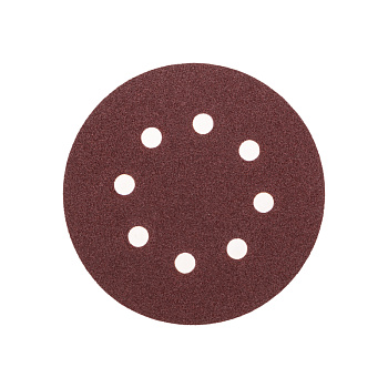 Диск абразивный на ворсовой основе, на липучке, перфорированный, P80, 125мм, 10 шт. KRANZ в Уссурийске