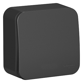 Выключатель одноклавишный BLANCA SE накладной с подсветкой с изолирующей пластиной антрацит в Уссурийске