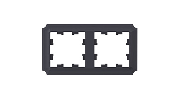 Рамка двойная AtlasDesign SE Antique карбон в Уссурийске