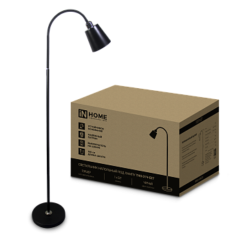 Светильник напольный под лампу ТНО 01-E27Ч 230В черный плафон, черный корпус IN HOME в Уссурийске