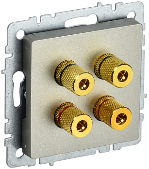 Аудиорозетка четырехместная BRITE IEK шампань в Уссурийске