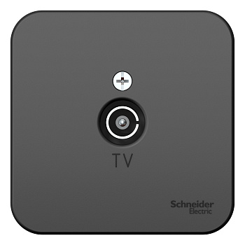 Розетка телевизионная BLANCA SE накладная с изоляционной пластиной антрацит в Уссурийске