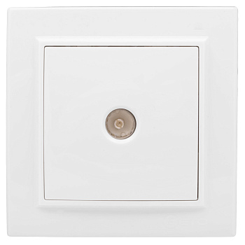 Розетка телевизионная одинарная Минск EKF белая в Уссурийске