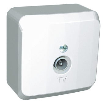 Розетка телевизионная ЭТЮД SE накладная белая в Уссурийске