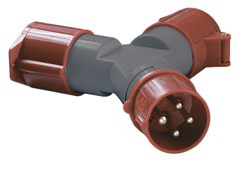 Адаптер двухлучевой TS1012-214 3Р+РЕ 16А 380В IP44 IEK в Уссурийске