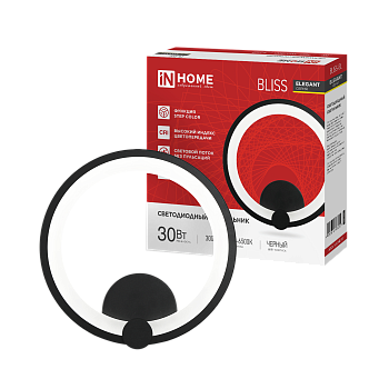 Светильник светодиодный ELEGANT BLISS-BL 30Вт 230В 3000-6500K 2400Лм STEP COLOR черный IN HOME в Уссурийске