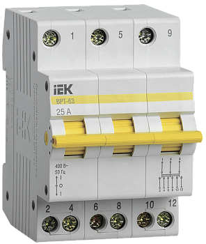 Выключатель-разъединитель трехпозиционный ВРТ-63 3P 25А IEK в Уссурийске