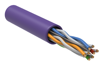 ITK Витая пара U/UTP кат.6 4х2х23AWG LSZH фиолетовый (305м) в Уссурийске