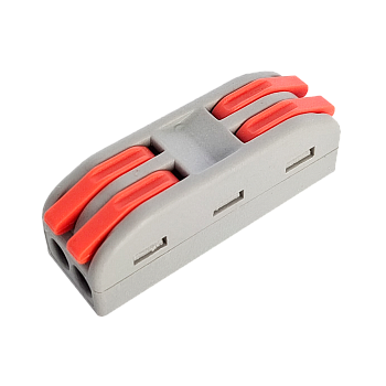 Клемма проходная КП 222-2412 с рычагами 2 полюса 0.08-2.5/4мм2 (10шт./уп.) IN HOME в Уссурийске