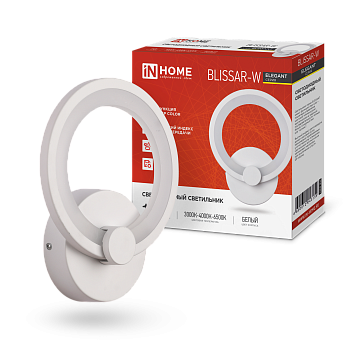 Светильник светодиодный ELEGANT BLISSAR-W 15Вт 230В 3000-6500K 1050Лм STEP COLOR белый IN HOME в Уссурийске