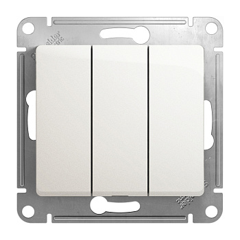 Выключатель трехклавишный Glossa SE перламутр в Уссурийске