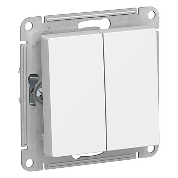 Переключатель двухклавишный AtlasDesign SE белый в Уссурийске