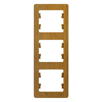 Рамка тройная вертикальная GLOSSA Schneider Electric дуб в Уссурийске